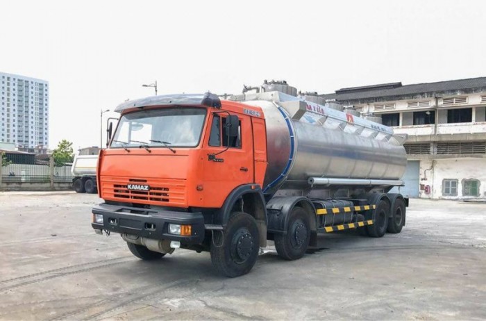 Xe bồn xăng dầu Kamaz 25m3 (Bồn Nhôm) | Xe bồn nhôm 25m3