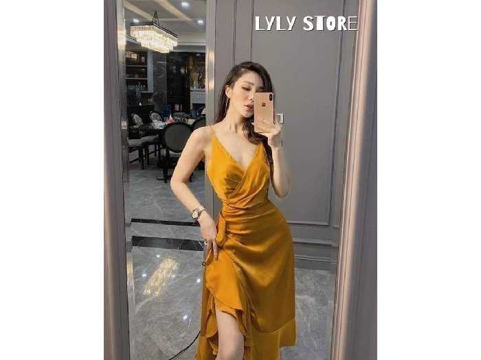 Váy lụa 2 dây, dây rút | Shopee Việt Nam