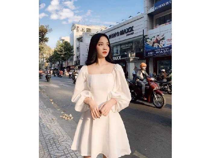 váy trắng dài tay bồng g88 giá tốt Tháng 4 2023  Mua ngay  Shopee Việt  Nam