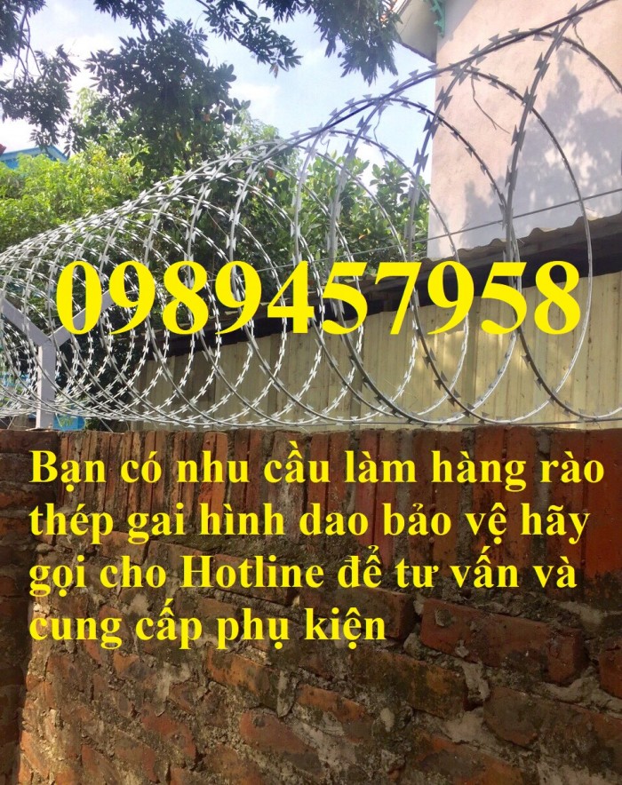 Dây kẽm lam, dây thép gai hình lưỡi lam, hàng rào thép gai hình dao 1565393  | ChatNhanh Shop