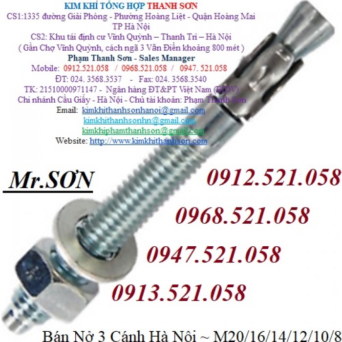 Bu Lông Nở Ba Cánh M24 X 200, Rẻ. (0947.521058) Bán Tắc Kê Nở Đóng,Nở  Đinh,Rẻ Mới 100%, Giá: 49.000Đ, Gọi: 08 6836 4929, Quận Hoàng Mai - Hà Nội,  Id-Ede51700