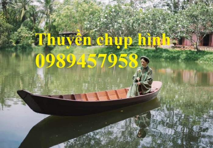 Bán Thuyền chụp sen, Thuyền trang trí 3m, Thuyền đi 2-3 người, Thuyền tạo cảnh