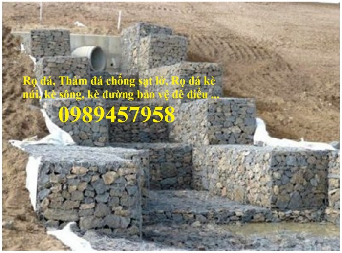 Bán Rọ đá mạ kẽm và Rọ đá bọc nhựa 2x1x1 và 2x1x0,5m tại Hà Nội7
