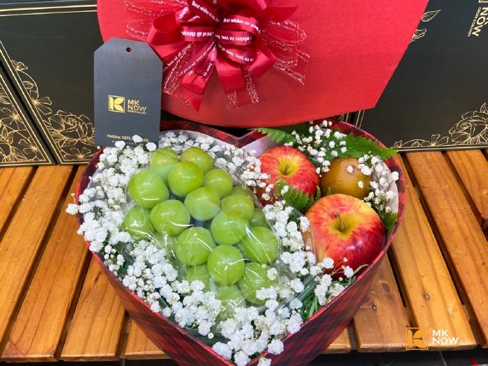 Hộp hoa quả sinh nhật trái tim - FSNK182 Mới 100%, giá: đ, gọi:  0373600600, Quận Bình Thạnh - Hồ Chí Minh, id-29ed1700