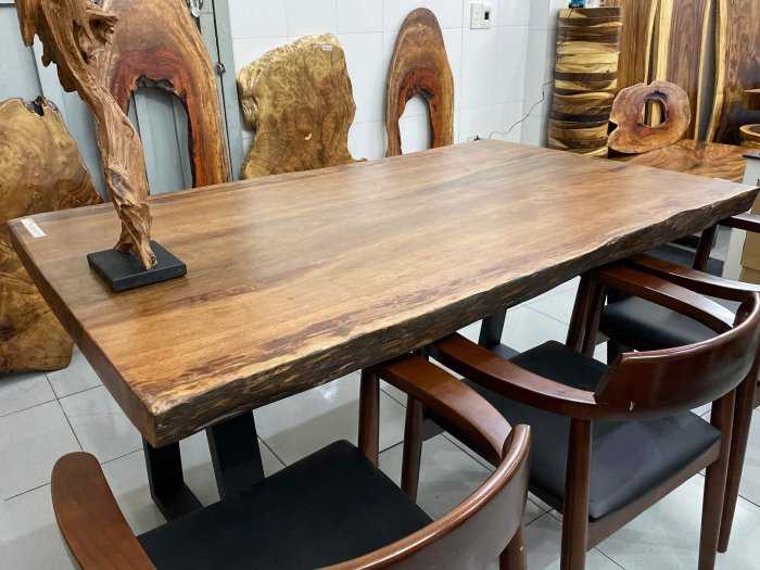 Mặt bàn ăn gỗ Gụ nam phi nguyên tấm dài 1,6m Mới 100%, giá: 5.900 ...