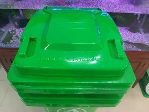 Thùng rác y tế 120l màu xanh,thùng rác 120 rác thải thông thường1