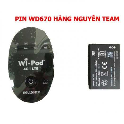 Pin thay thế cho phát wifi ZTE WD 670 Wipod chính hãng pin chuẩn7