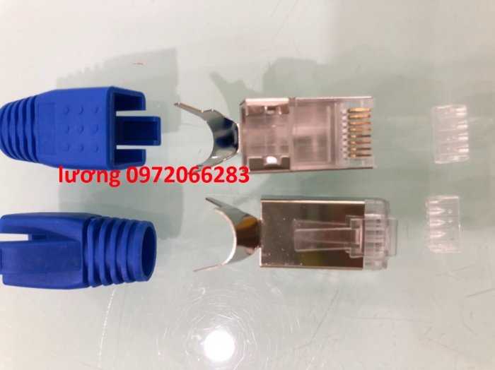 Bộ hộp Hạt mạng và chụp Cat7/Cat6A chống nhiễu FTP có đuôi