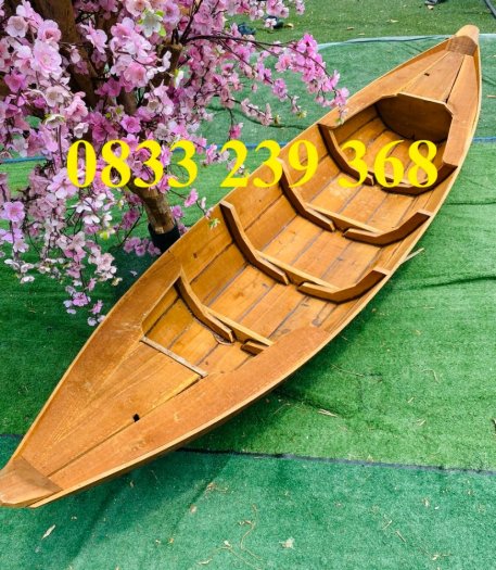 Thuyền gỗ trang trí tết, Thuyền gỗ trưng bày, Thuyền gỗ 2m, 3m0