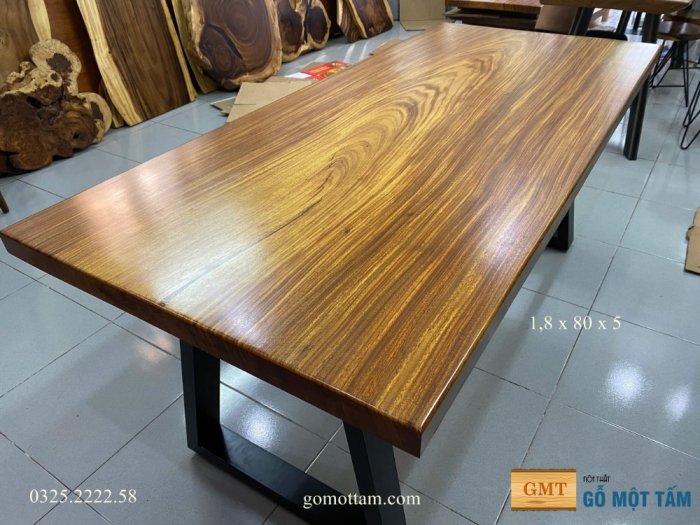 Mặt bàn gỗ tự nhiên nguyên tấm dài 1,8m rộng 80 dầy 5cm4