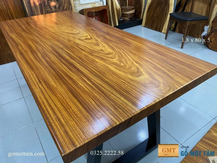 Mặt bàn gỗ tự nhiên nguyên tấm dài 1,8m rộng 80 dầy 5cm3