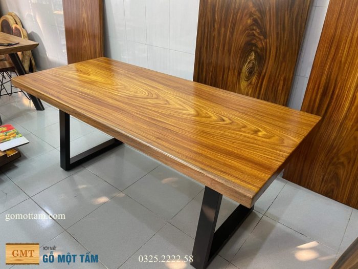 Bàn ăn, bàn làm việc gỗ tự nhiên nguyên tấm dài 1,87 x 80 x 5cm6