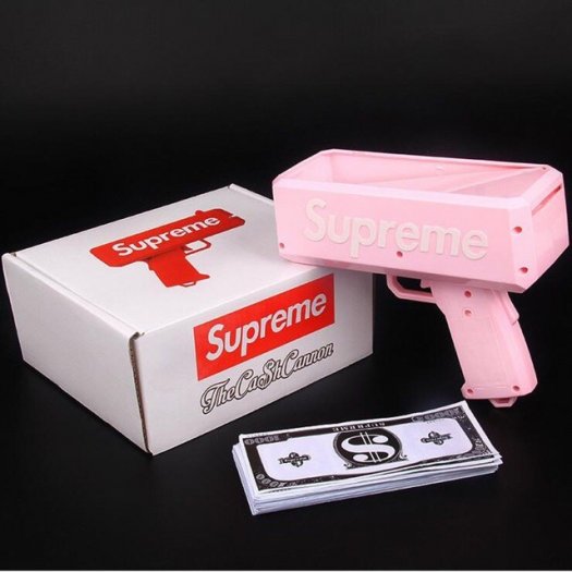 Máy Bắn Tiền Supreme Cash Cannon Money Gun Pink1