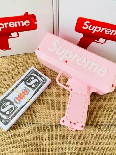 Máy Bắn Tiền Supreme Cash Cannon Money Gun Pink7