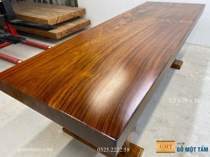 Bàn ăn, bàn làm việc gỗ tự nhiên nguyên tấm dài 2,3m x 79 x 10cm8