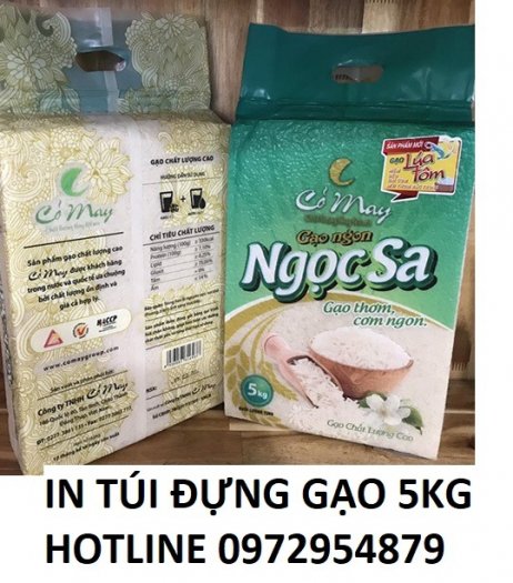 Túi gạo 5kg PA/PE, in túi đựng gạo 5kg xuất khẩu6