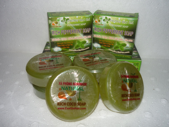 Sản xuất xà bông bạc hà dầu dừa nguyên chất Rich Peppermint Soap , cung cấp xà bong organic sỉ Gọi 0975603004 - Mr Sơn 6