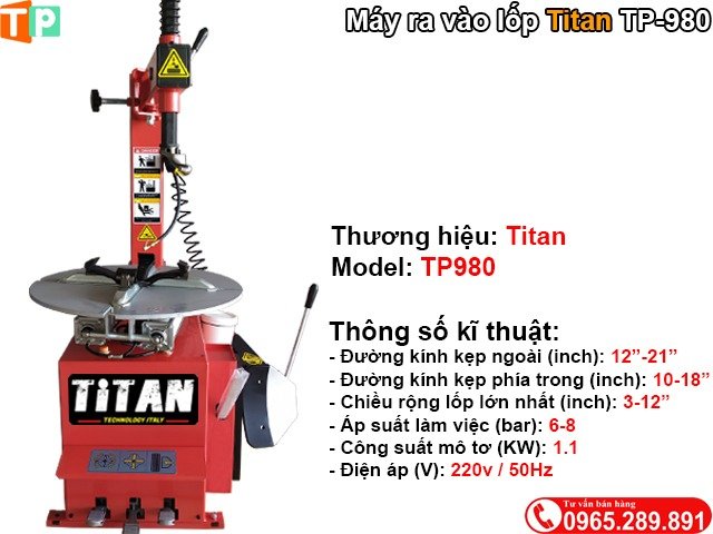 Máy ra vào lốp xe máy Titan TP-9800