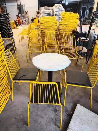 Ghế sắt sơn tỉnh điện nhiều màu giá tại xưởng sản xuất (Bàn Ghế cafe đẹp Quang Đại)1