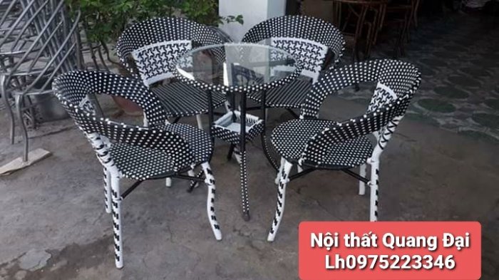 Chuyên sản xuất các loại bàn ghế nhựa giả mây cafe giá rẻ2