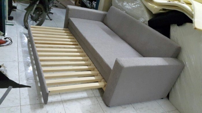 Ghế sofa kéo ra thành giường giường thông minh bằng gỗ tự nhiên14