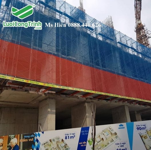 Lưới bao che công trình xây dựng màu xanh Hàn Quốc0
