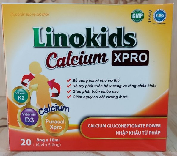 Linokids Calcium Xpro hô trợ còi xương, thiếu hụt calci tuổi dậy thì, loãng xương người lớn tuổi.1