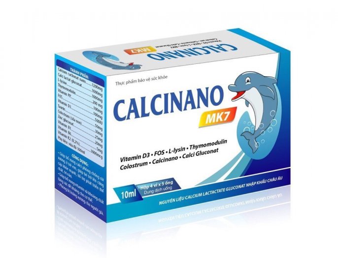 Calcinano MK7 Hỗ trợ phát triển chiều cao.Giảm nguy cơ còi xương và thiếu hụt Calci.0
