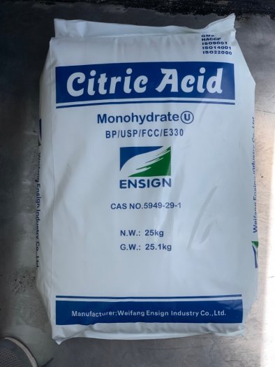 Phụ gia Citric acid monohydrate (C6H8O7.H2O) – Trung Quốc2