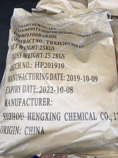 Phụ gia Sodium Hexametaphosphate (SHMP - (NaPO3)6) - Xuzhou Hengxing/Trung Quốc0