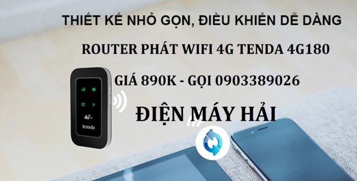 Router phát Wifi 4G di động Tenda 4G180 hàng chính hãng 100%2