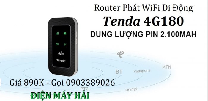 Router phát Wifi 4G di động Tenda 4G180 hàng chính hãng 100%1
