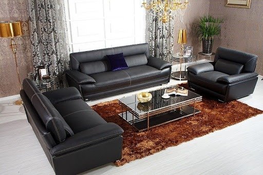 Sưu tầm những bộ Sofa da màu đen trong phòng khách gia đình của bạn | KHUYẾN MÃI LỚN THÁNG 115