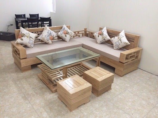 Sofa gỗ phòng khách hiện đại, cao cấp| Giá ưu đãi tháng 11 tại xưởng8