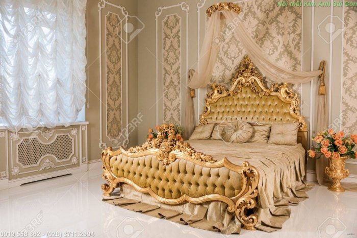Bộ giường ngủ cổ điển giá rẻ cho biệt thự sang trọng tại Bình Dương, Gò Vấp22