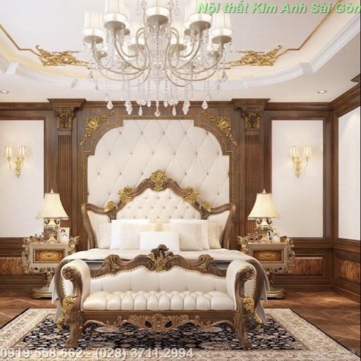 Bộ giường ngủ cổ điển giá rẻ cho biệt thự sang trọng tại Bình Dương, Gò Vấp18