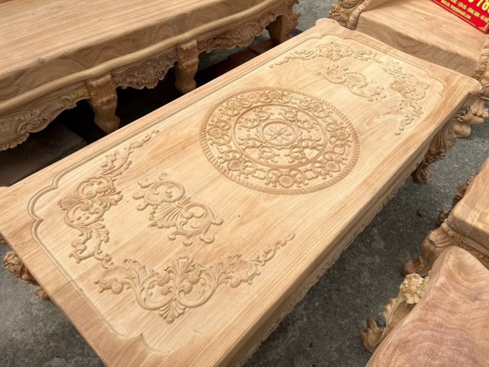 Bộ bàn ghế hoàng gia nguyên khối gỗ gõ đỏ4