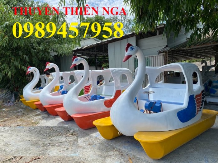 Thiên nga lội nước, Thuyền đạp nước 4 người, Hệ thống máng trượt công viên