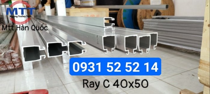 Ray C cầu trục 30x40 loại nhôm 5 mét/ thanh1