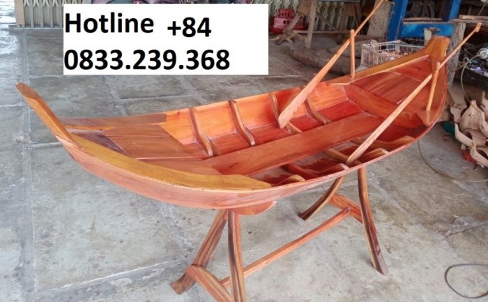 Chuyên sản xuất xuồng gỗ, thuyền gỗ, thuyền trang trí, thuyền trưng bày hải sản6