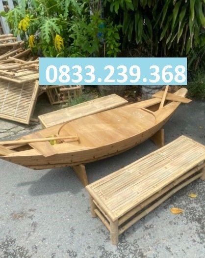 Chuyên sản xuất xuồng gỗ, thuyền gỗ, thuyền trang trí, thuyền trưng bày hải sản5