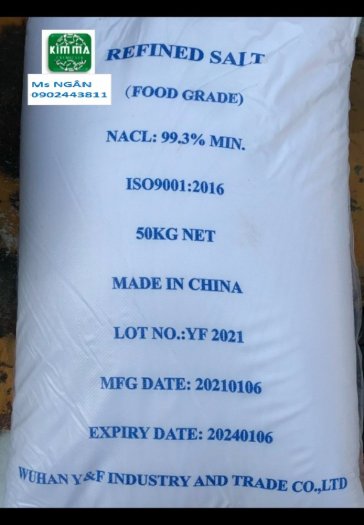 Sodium Clorua , NaCl 99.3%, muối ăn tinh khiết, Muối NaCl Trung Quốc giá mềm ! ( Ms Linh : 0979.149.980 )0