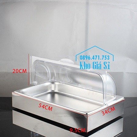 Khay inox, Khay melamine chữ nhật có nắp đậy bằng nhựa trong suốt kiểu vòm giá tốt tại HCM35