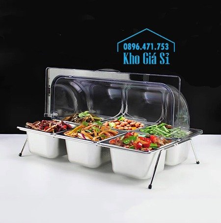 Nắp nhựa mica mở 180 độ đậy thức ăn - Nắp nhựa mica trong suốt mở 1/2 đậy khay buffet tại HCM44
