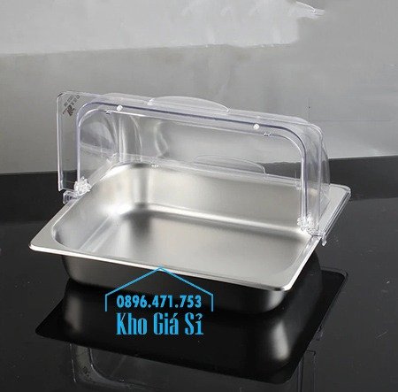 Nắp nhựa mica mở 180 độ đậy thức ăn - Nắp nhựa mica trong suốt mở 1/2 đậy khay buffet tại HCM29