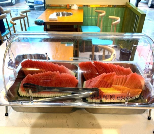 Khay inox/ Khay nhựa melamine trưng bày Sashimi, Sushi, bánh ngọt, trái cây, thức ăn tiệc buffet có nắp đậy16