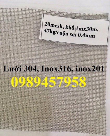 Lưới chống muỗi, lưới chắn côn trùng inox 304, Lưới inox 316 và Lưới inox 201