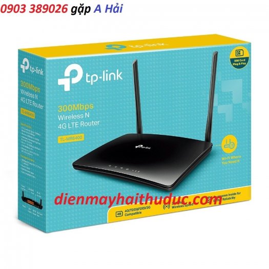 Thiết bị Phát WiFi TP-Link TL-MR6400 hỗ trợ khe sim 4G LTE3