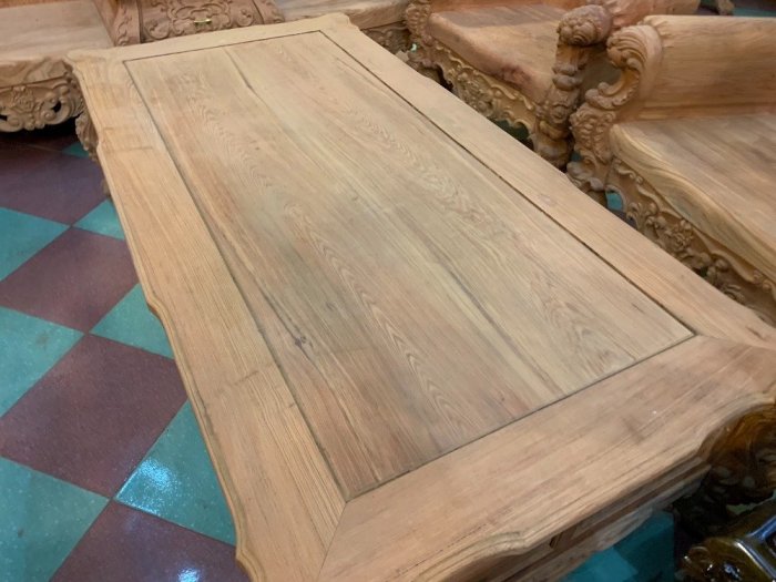 Bộ bàn ghế hoàng gia nguyên khối gỗ hương đá25