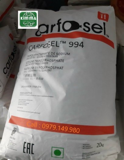 Sodium tripolyphosphate , STPP, chất thay thế hàn the, Carfosel 994 – Prayon/Bỉ ( Ms Linh : 0979.149.980 )0